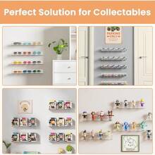 Upsimples Acrylic Shelves For Bathroom Storage, 15" Floating Shelves Wall Organizer For Perfume, Make Up, Skincare, Kids Bookshelf For Bedroom, Nursery, Living Room Decor, Clear, 2 Pack