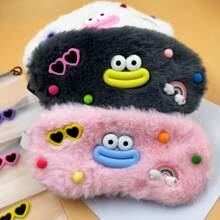 Funny Eye Mask Set With Earplugs & Plush Sausage Mouth Design, Comfortable & Reusable Eye Mask For Travel, Yoga, Meditation, Napping, Light Blocking