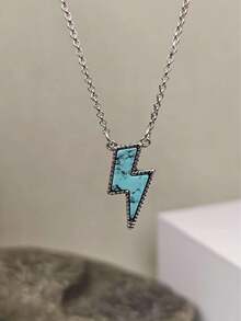 Collar colgante con rayo de imitación de perla y turquesa para mujeres, perfecto para fiestas, viajes y vacaciones - estilo 1 - Ver 16