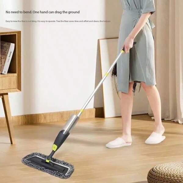 1pc Multi-Color Flocked Spray Mop, New Hands-Free Microfiber Flat Mop, Highly Absorbent