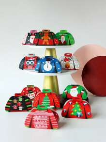 6 pezzi Scatole regalo decorative natalizie fai-da-te