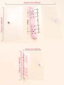 Transparent Candy‑Color A6 PVC 6‑Ring Binder Cover – Lightweight Refillable Planner Shell (No Paper Included),School Supplies,Back To School - Multicolor - View 3