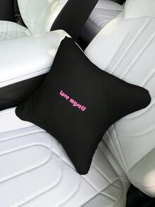 创意汽车头枕和腰部支撑垫套装，透气冰丝四季通用汽车颈部和背部支撑，驾驶时提供舒适感 - 彩色 - 查看 6