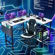 L Shaped Desk Gaming Computer 50 Inch Corner Desks Work Table For Writing Study Student With Wood Tabletop Metal Frame CPU Stand Side Bag For Home Office Small Place - White - View 9