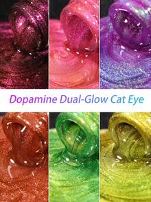 XEIJAYI 1支装10ml多巴胺猫眼凝胶指甲油，UV凝胶指甲油，闪粉磁性美甲油，需配合UV/LED灯使用，适合女性在家DIY美甲沙龙。 - 彩色 - 查看 5