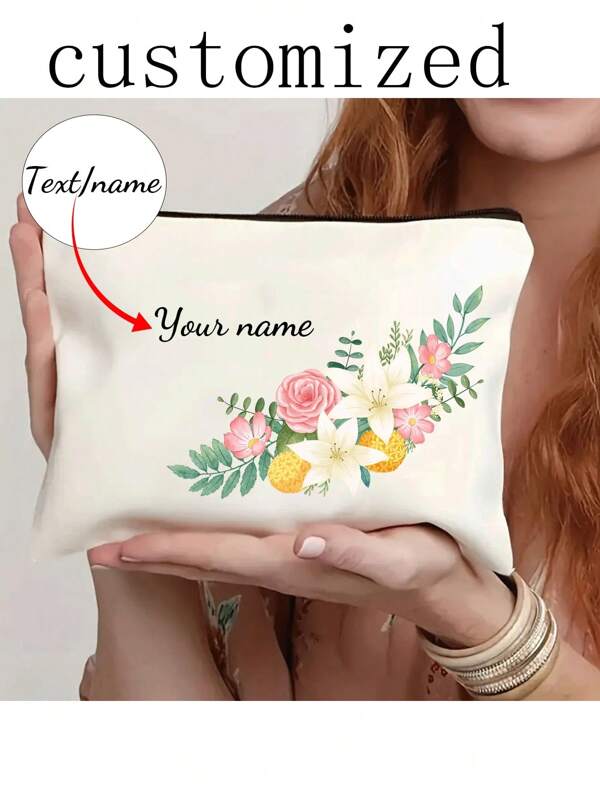 1pc Customizable Unique Fashion Simple Letter Lightweight Pouch Bag, Can Hold Phone, Cosmetics, Coin Purse, Handy For Travel, Cute Letter Design,Multifunction,Versatile, Large Capacity,Lightweight,Functional,Practical,All-Purpose,Colorful,Cute,Adorable,Contracted,Funny,Kawaii,Y2K,Minimalist,Commuting,Business Casual,Basics,Custom,Personalized,Unique,Customized,Travel Bag,Cosmetic Bag/Makeup Bag,Ideal Gifts For Him,Ideal Gifts For Her,Her,Boyfriend,Girlfriend,Family,Friends,For Anniversaries,For Birthdays,For Holiday/ Vacation,For Outdoors/Outings/Travel/Hiking/Stadium/Sports/Climbing,For School,For Business/Commute/Work/Office