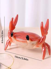 1pc Crab Shaped Art Decoration, Cartoon Animal Shaped Multifunction Decorative Object Home Decoration Best Gifts Birthday Graduation - Đỏ - Xem 5