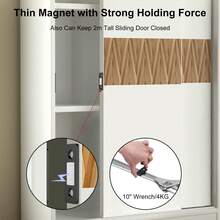 Self-Adhesive Magnetic Strips For Sliding Doors And Wardrobe Doors, Self-Adhesive Invisible Sliding Door Magnets, Strong Magnetic Door Catches, Invisible Magnetic Locks, Ultra-Thin Strong Magnetic Wardrobe Cabinet Door Locks - Multicolor - View 9