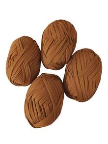 4 Rolls X 100g Polyester Crochet/Weaving Yarn, Total 30m Length - Ideal For DIY Projects Such As T-Shirts, Slippers, Baskets, Fabric Strips, Handmade Bags, Toys, Shoes, Carpets, Storage Baskets And More - Multicolor - View 40