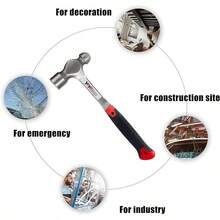 YIYITOOLS - Martillo muerto de 24 onzas (24 onzas), bola de doble cabeza, golpe plano, antideslizante, 1.5 libras, naranja (YY--001) - Martillo de bola de 32 oz - Ver 8