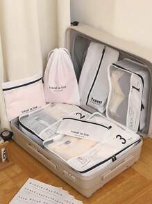 7pcs Packing Cubes Luggage Organizers, Travel Clothes Packing Bags For Suitcasetravel Essentials Travel Accessories Travel Bag Vacation Holiday Back To School School Stuff Dorm Room Essentials College