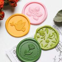 1 Pc, Knitted Series Wax Sealing Stamp Head, Suitable For Envelope Letter Paper/Wedding Invitation Letter/DIY Craft Stamp Decoration/Gift Decoration/Various Holiday Gifts,For School Supplies,Back To School
