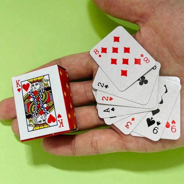 2 Sets Of Cute Mini Playing Cards, Creative Holiday Gifts, Small Playing Cards For Birthday Parties, Art Crafts And Home Decor.Playing Cards,Cards,Card Games,Playing Cards,Card Games,Mini Games,Mini Card Games,Game Cards,Playing Card Case,Cards Games,Playing Cards Decor,Lomo Cards