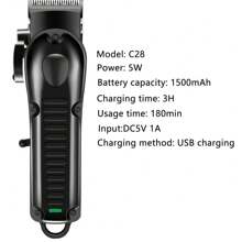 1/2pcs Men's Hair Clippers And Beard Trimmers Set, USB Rechargeable, Black, With Limit Comb Men's Beauty Kit, For Home Use, Father's Day Gift, Give Holiday Gifts