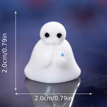 9pcs Halloween Pumpkin, Ghost & Goblin Miniature Decorative Items For Desktop Ornament