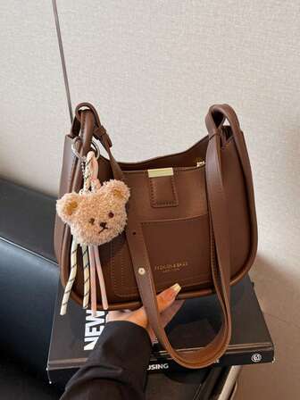 Bolso de hombro casual de estilo universitario para mujer