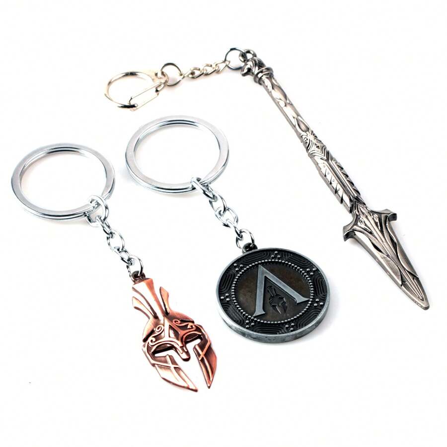 1pc Assassin's Creed Emblem Weapon Model Keychain Toy - Teenage Entertainment Toy - Collectible Decoration - Holiday Gift - Birthday Gift - Stitch Toys - Travel Toys - Classroom Fidget Toys - Mini Bath Toys - Christmas Stationery Stress Ball - Birthday Gift - Christmas Gift - Halloween Gift - Christmas Eve Gift - Perfect Gift - Gift - Toys - Games - Multicolor - View 1