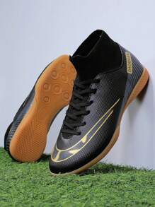 Zapatos de fútbol para hombres con tacos antideslizantes, altos y con cordones, adecuados para entrenamientos de fútbol sala, aptos tanto para hombres como para mujeres