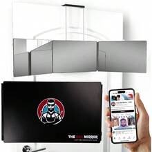 MThe 360 Mirror 3 Way Mirror For Self Hair Cutting Adjustable Trifold Barber Mirror To Cut Your Own Hair Tri Fold Self Haircut System For Men And Women Braiding Three Sided Mirror For Haircuts5001 - BlackWithNoLed - View 2