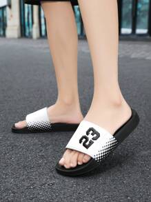 青少年秋冬室内拖鞋户外沙滩拖鞋校园浴室拖鞋泳池拖鞋运动凉拖鞋厚实柔软舒适斑马条纹拖鞋亲近自然