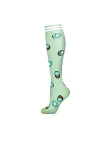 1 Pair Women Compression Socks, Knee High Socks, Cute Nurse Compression Socks, Y2k, Cozy