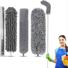 Extendable Feather Duster For Household Cleaning, Reaching High Ceiling, Dust Removal Spider Web Cleaning Tool