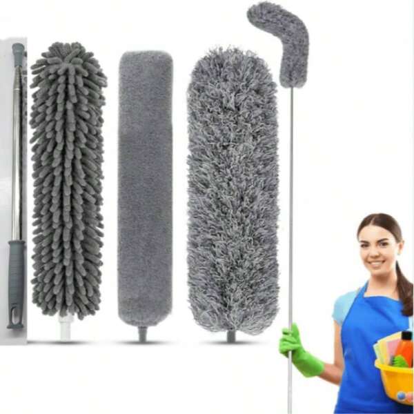 Extendable Feather Duster For Household Cleaning, Reaching High Ceiling, Dust Removal Spider Web Cleaning Tool