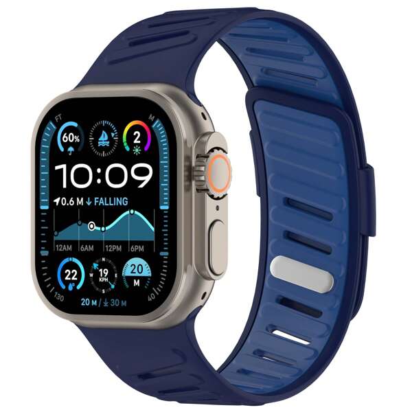 1 pièce Bracelet de montre en silicone bicolore unisexe compatible avec Ultra 2/SE/9/8/7/6/5/4/3/2/1 38/40/41/42/44/45/49mm