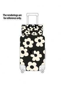 1pc Luggage Cover + 1pc Travel Bag, Plant Pattern Print, Unisex, Durable & Washable, Suitable For Travel, Family Visit Or Outing (Luggage Not Included) - Multicolor - View 7