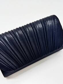 Túi cầm tay xếp ly thời trang mới với thiết kế thanh lịch và sử dụng thực tế, thích hợp cho tiệc tối, đám cưới của phụ nữ - màu đen - Xem 6