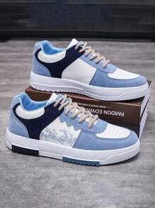 New Men's Fashion Sneakers, Korean Style Skateboard Shoes, Breathable Casual Shoes, Flat Slip-On Versatile Shoes, Suitable As Christmas, New Year, Valentine's Day Gifts (Random Shoe Sole Logo) 2000s Style Valentine's Day Ideas