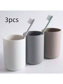 1/2/3 Stück einfacher Spülbecher, schlichte gewöhnliche Zahnputzbecher, Kunststoff Spülbecher, minimalistischer Badezimmerbecher, Badezimmerzubehör, minimalistischer Paar Zahnputzbecher, japanischer praktischer Waschbecher für unterwegs, kreativer einfacher Spülbecher für Zuhause