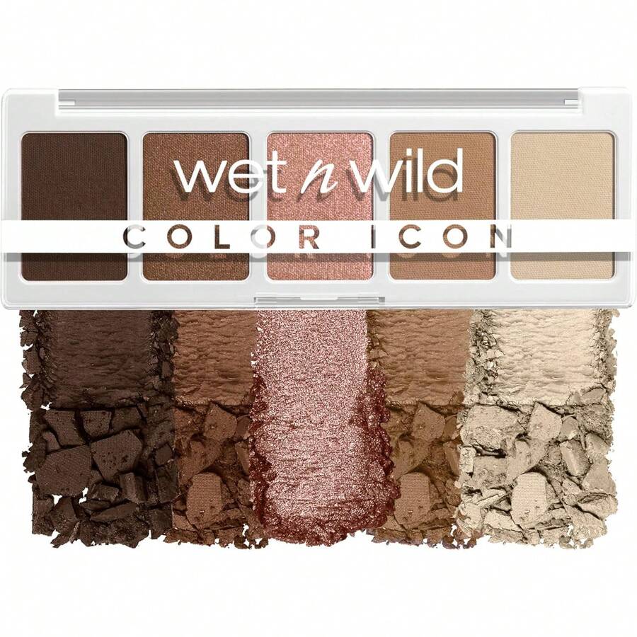 Paleta de Sombras Color Icon 5 Pan Walking On Eggshells Tonos Neutros Rosados con Acabado Mate y Satinado, Alta Pigmentación, Larga Duración, Vegana y Cruelty-Free, Tamaño para cosmetiquera o kit de maquillaje - Caminando sobre cáscaras de huevo - Ver 1