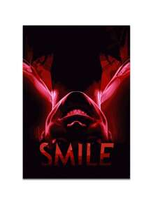 Optional Buy One Get Six Free Style, 12*16in Letters, Scary Clowns Pattern, Optional Frame, Optional 1 Pc Canvas Or Paintings With Polished Plexiglass Frame + 6 Pcs Canvas Posters, Replace Any Time, Modern Wall Art Decor For Home Living Room Bedroom Office, Home Decor, Home Accessories