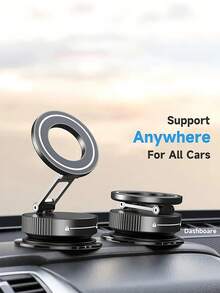 360° 三轴可折叠 MagSafe 车载手机支架 - 用于导航的真空磁性底座，兼容 和所有 MagSafe 设备，锌合金结构，多角度调节，无需充电，紧凑折叠设计，持久耐用的铰链机构，不损坏汽车内饰 - 彩色 - 查看 13