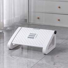 6 Adjustable Ergonomic Footrest Under Desk, Desk Foot Rest With Massage Rollers, Leg Foot Stool (Black)