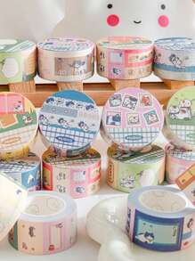 1 Roll High-Quality Student Scrapbooking Decorative Stickers, Cat Town Series, Suitable For Gifts, Office, Home, Marking, Labels, Classrooms, Entertainment Toys, Student Planner Creative Vintage Deco Stickers,School Supplies,Back To School