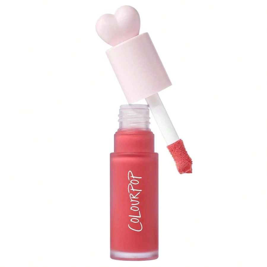 Rubor líquido sin peso de ColourPop - Rubor líquido hidratante para mejillas - Maquillaje de verano con brillo que contiene ácido hialurónico para un aspecto saludable - Diseñado con un aplicador de punta de cervatillo - THX (0.30 Oz)