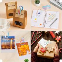 10 Pieces Sublimation Paper Clips Large Size Blank, Acrylic Sublimation Paper Clips Blank, Large And Small Transparent Sublimation Bookmarks DIY Design Thermal Transfer Paper Clips,School Supplies,Back To School