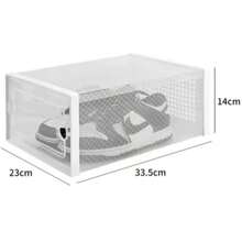1/6/9 Pack Large Shoe Storage Box Organizer For Closet, Versatile Clear Plastic Stackable Sneaker Shoe Rack Containers Bins Holders, Portable Closet Organizers And Storage