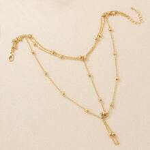 1pc Fashionable Gold Faux Pearl Toe Ring, Suitable For Everyday Wear