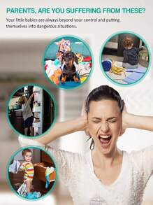 Baby-Sicherheitsschlösser (4/6/10/14 Packung) Kindersicherung für Schränke - sichere, schnelle und einfache selbstklebende Verschlüsse für Schränke, Schubladen, Türen ohne Schrauben & Magnete, für Kühlschränke, Möbel, Backöfen, Toilettensitze und vielseitig einsetzbar