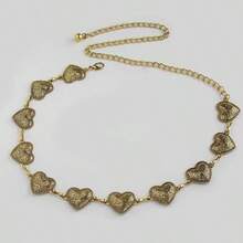 1 chiếc dây chuyền thắt lưng kim loại hình trái tim chạm khắc cổ điển thanh lịch dành cho mùa hè, mùa thu, mùa đông, Halloween - 11 dây chuyền thắt lưng tình yêu - Xem 10