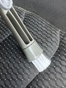 Gray Narrow Gap Brush, Dual-Ended Car Air Conditioner Vent Cleaner, Instrument Panel Cleaning Brush, Small Brush,Car Accessories