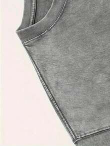 230g Double-Sided Washing, Giving Heart Printed T-Shirts, High-Quality Batik Cotton Vintage Fashion Brand T-Shirts, Men's T-Shirts, Beach Necessities, Summer T-Shirts, Holiday Gifts, Perfect Gifts. - 灰色 - 查看 4