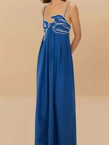 Fish Top Maxi Dress For Women Y2k Solid Color Casual Long Dress Spaghetti Strap Sleeveless Backless Dress Streetwear