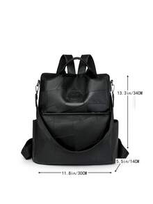 时尚休闲简约多功能女士背包，通勤旅行新款，单肩斜跨两用包，学生防盗背包，适合学校、大学、初中、高中、通勤、办公、户外旅行、运动背包，