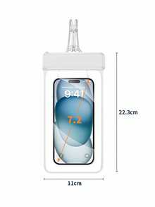 Universal Waterproof Phone Pouch - Touchscreen Swim Bag For Swimming Diving Hot Spring, Rainproof Underwater Photography Dry Bag With Lanyard - White - View 10