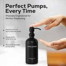 Exquisite KitchenwareLuxury Glass Hand And Dish Soap Dispenser Set By Brighter Barns - Kitchen Soap Dispenser Set & Stainless Steel Pump - Glass Bottle Sink - White And Gold Kitchen Accessories Airbnb, (Gold) - Black - View 5