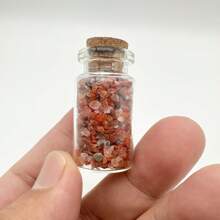 1 pieza Botella a la deriva de cristal natural, piedras rodantes, perfectas para manualidades, joyas, deseos y decoración del hogar